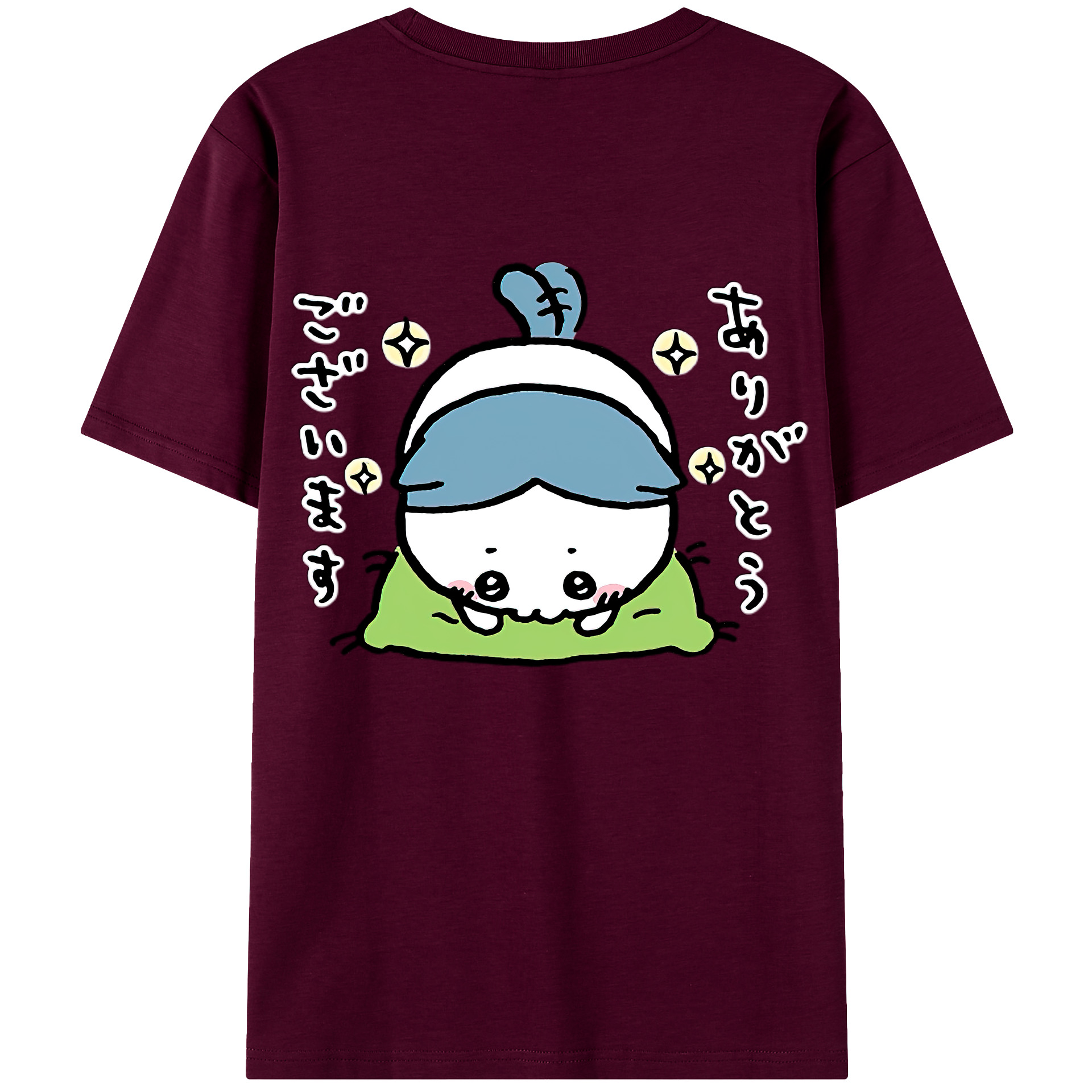 （画像用） ちいかわ ハチワレ Chii-kawa hachiware レディース半袖Tシャツ(バックプリント)